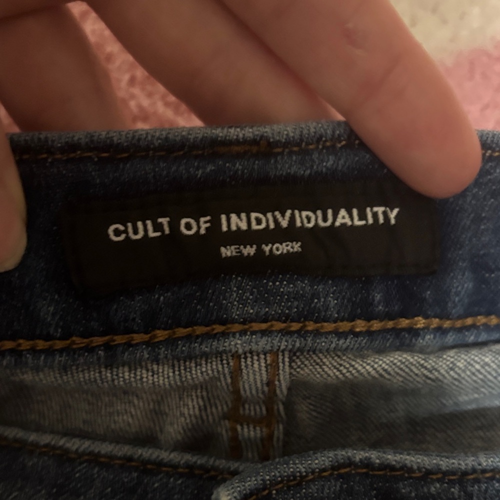 Cult of Individuality Faded Blue Skinny Jeans - Picture 4 of 7